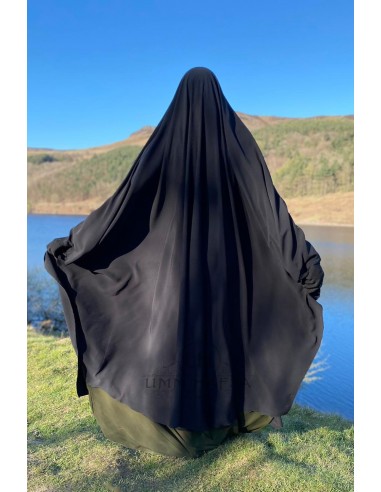 Big Khimar & Big Niqab Umm Hafsa - Negro-Hijab/Khimar Umm Hafsa-Maktaba-Ahloulhadith