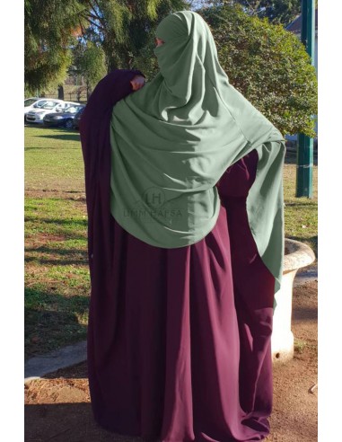 Khimar/Hijab Hafsa da Umm Hafsa - Verde água-Hijab/Khimar Umm Hafsa-Maktaba-Ahloulhadith