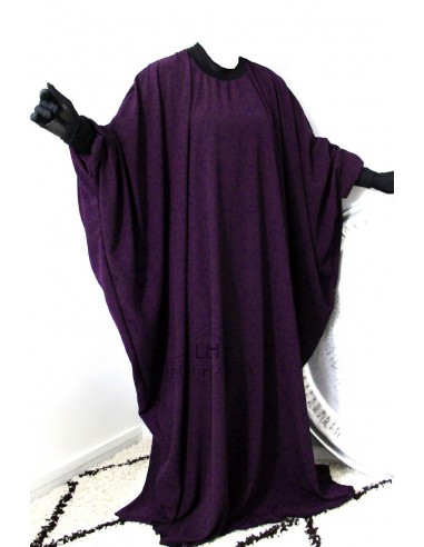 Abaya Lycra Umm Hafsa "Nidha Luxe" - Plommon-Abaya Lycra-Maktaba-Ahloulhadith