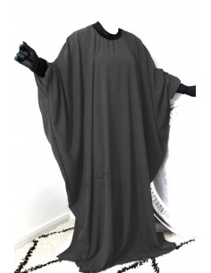 Abaya Lycra Umm Hafsa "Nidha Luxe" - Grau