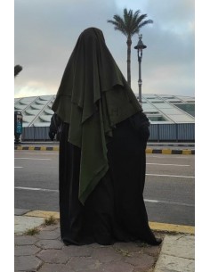Khimar Dreieck zwei Schleier Umm Hafsa - Khaki 2