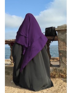 Khimar Dreieck zwei Schleier Umm Hafsa - Aubergine
