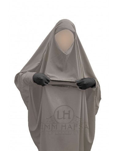 Umm Hafsa positiejilbab - Taupe-JILBAB 2 STUKKEN ROK-Maktaba-Ahloulhadith