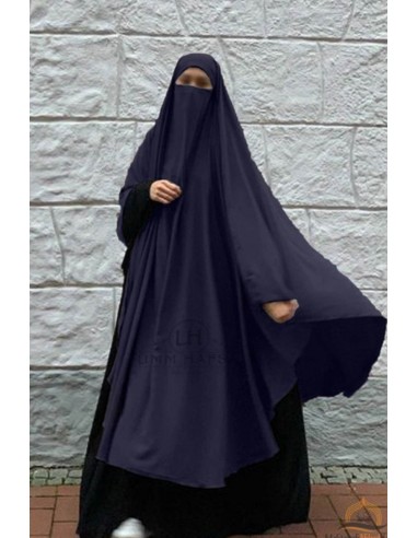Vlinder Khimar & Niqab Umm Hafsa - Blauw-Hijab/Khimar Umm Hafsa-Maktaba-Ahloulhadith