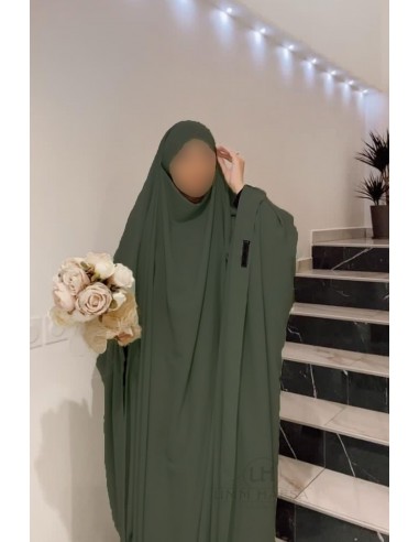 Grande Khimar e grande Niqab Umm Hafsa - Khaki-Hijab/Khimar Umm Hafsa-Maktaba-Ahloulhadith