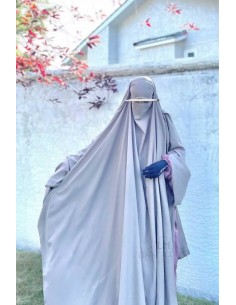 Grande Hijab & Grande Niqab Umm Hafsa - Taupe