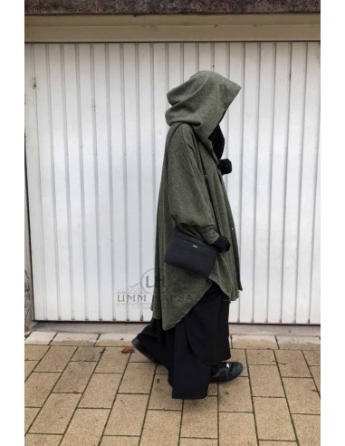 Gilet su jilbab Hafsa di Umm Hafsa - Khaki-GILET SU JILBAB-Maktaba-Ahloulhadith
