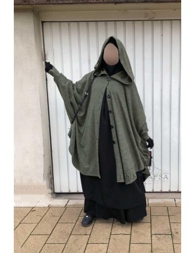 Vest over jilbab Hafsa by Umm Hafsa - Khaki-VEST OVER JILBAB-Maktaba-Ahloulhadith