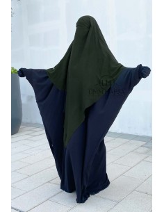 Khimar triângulo dois véus Umm Hafsa - Cáqui