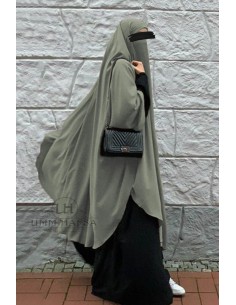 Khimar & Niqab Schmetterling Umm Hafsa - Olivgrau