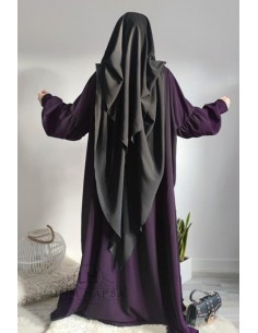 Abaya a clips Hafsa - Prune  2