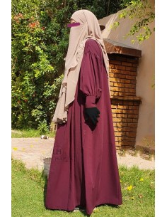 Abaya a clips Hafsa - Prune 