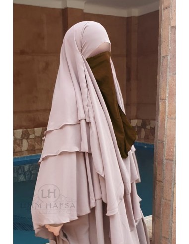 Half Niqab 45cm by Umm Hafsa - Cannelle-Niqab Umm Hafsa-Maktaba-Ahloulhadith