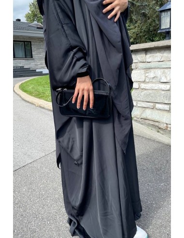 Abaya Maryam Umm Hafsa " Nidha luxe " - Grigio antracite-Nidha Luxe Umm Hafsa-Maktaba-Ahloulhadith