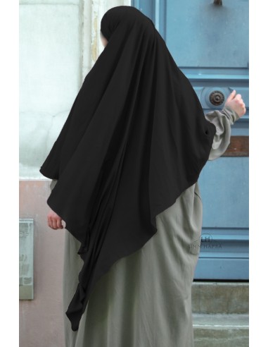 Khimar Triángulo "Maxi" Umm Hafsa - Negro-Hijab/Khimar Umm Hafsa-Maktaba-Ahloulhadith
