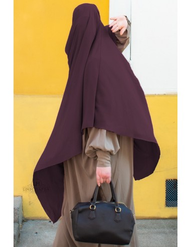 Khimar Triangle "Maxi" Umm Hafsa - Ameixa-Hijab/Khimar Umm Hafsa-Maktaba-Ahloulhadith