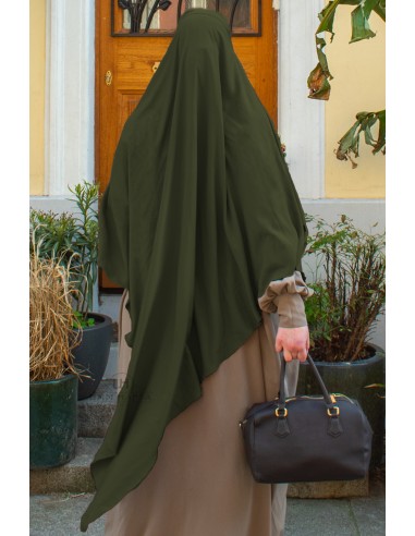 Triangolo Khimar "Maxi" Umm Hafsa - Khaki-Hijab/Khimar Umm Hafsa-Maktaba-Ahloulhadith