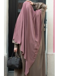 Khimar Triangle "Maxi" - Bois de rose