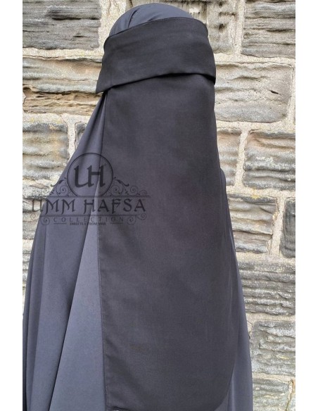Cappello Niqab 1 velo 60cm - Nero