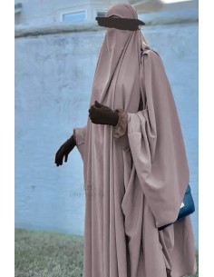 Khimar e Niqab a farfalla Umm Hafsa - Cammello