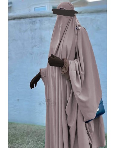 Khimar e Niqab a farfalla Umm Hafsa - Cammello-Hijab/Khimar Umm Hafsa-Maktaba-Ahloulhadith