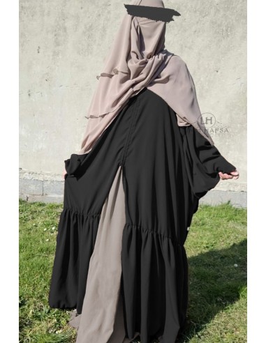 Kim'Abaya Umm Hafsa - Nero-Kimono Umm Hafsa-Maktaba-Ahloulhadith