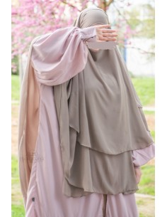 Khimar Amira Umm Hafsa - Taupe 2