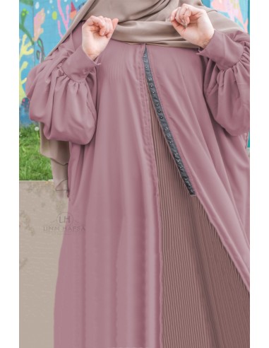 Kim'Abaya Umm Hafsa - Pau-rosa-Kimono Umm Hafsa-Maktaba-Ahloulhadith