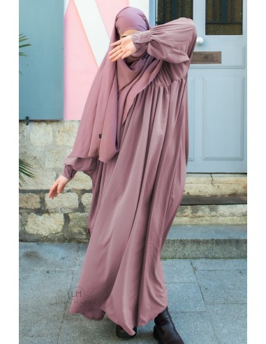 Abaya a clips Hafsa - Palo de rosa-Abaya Umm Hafsa-Maktaba-Ahloulhadith