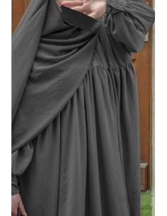 Abaya a clips Hafsa - Grijs