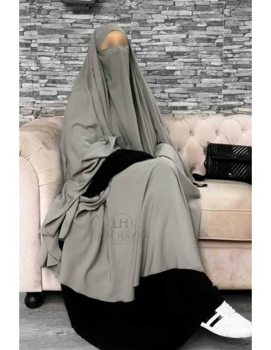 Khimar & Niqab borboleta Umm Hafsa - Taupe-Hijab/Khimar Umm Hafsa-Maktaba-Ahloulhadith