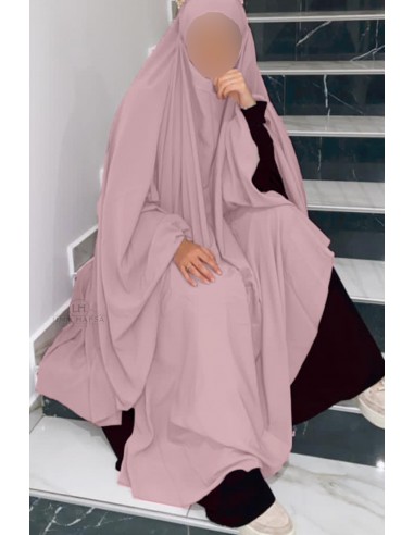 Farfalla Khimar e Niqab Umm Hafsa - Rosa cipria-Hijab/Khimar Umm Hafsa-Maktaba-Ahloulhadith