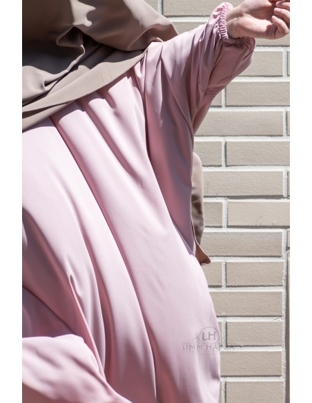 Abaya papillon Umm Hafsa - Rose Poudré