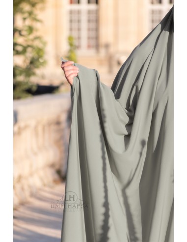 Klassischer saudischer Dschilbab Umm Hafsa - Olivgrau-Jilbab Umm Hafsa-Maktaba-Ahloulhadith