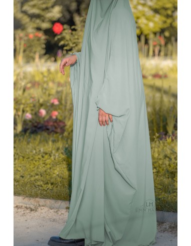 Jilbab saudita classico Umm Hafsa - Verde acqua-Jilbab Umm Hafsa-Maktaba-Ahloulhadith