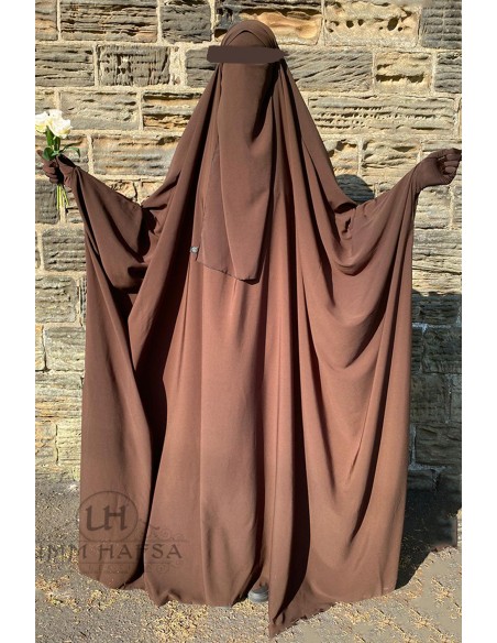 Big jilbab Saoudien Umm Hafsa - Marron