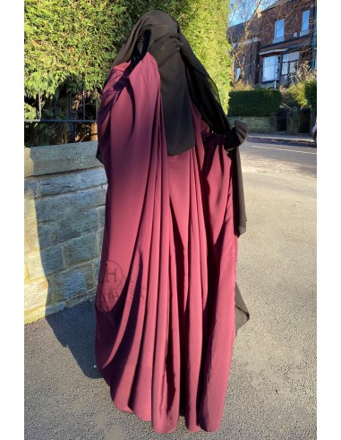 Stor jilbab Saoudien Umm Hafsa - Plommon-JILBAB 1 STYCKE-Maktaba-Ahloulhadith