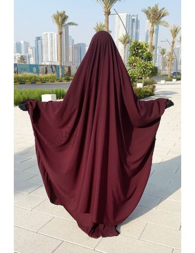 Grote jilbab twee stukken "JUPE" umm hafsa - Bordeaux-Jilbab Umm Hafsa-Maktaba-Ahloulhadith