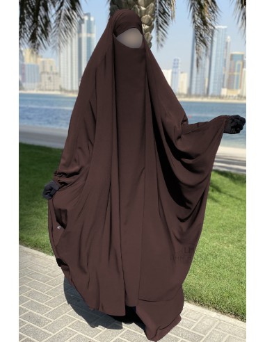 Grote jilbab tweedelig "SKIRT" umm hafsa - Bruin-Jilbab Umm Hafsa-Maktaba-Ahloulhadith