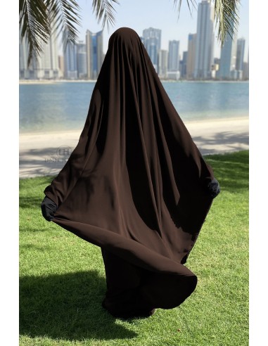 Big Jilbab zweiteilig "JUPE" umm hafsa - Braun-Jilbab Umm Hafsa-Maktaba-Ahloulhadith
