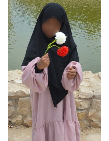 Khimar Binti von Umm Hafsa – Schwarz-Hijab / Khimar Kind-Maktaba-Ahloulhadith