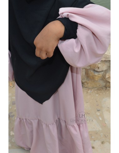 Abaya Binti de Umm Hafsa - Rosa empolvado-Abaya Girl-Maktaba-Ahloulhadith