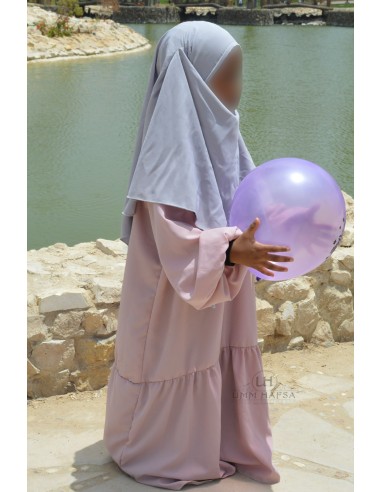 Abaya Binti by Umm Hafsa - Powder Pink-Abaya Girl-Maktaba-Ahloulhadith