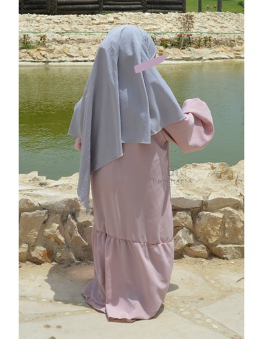 Khimar Binti av Umm Hafsa - Gråblå-Hijab / Khimar barn-Maktaba-Ahloulhadith