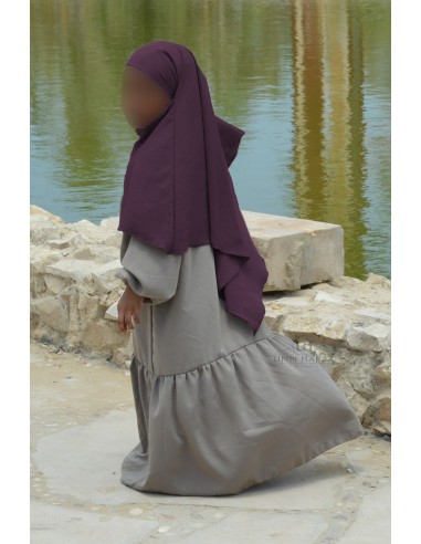 Khimar Binti de Umm Hafsa - Ciruela-Hijab / Khimar niño-Maktaba-Ahloulhadith