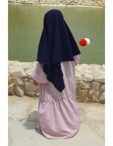 Khimar Binti da Umm Hafsa - Azul-Hijab / Khimar criança-Maktaba-Ahloulhadith