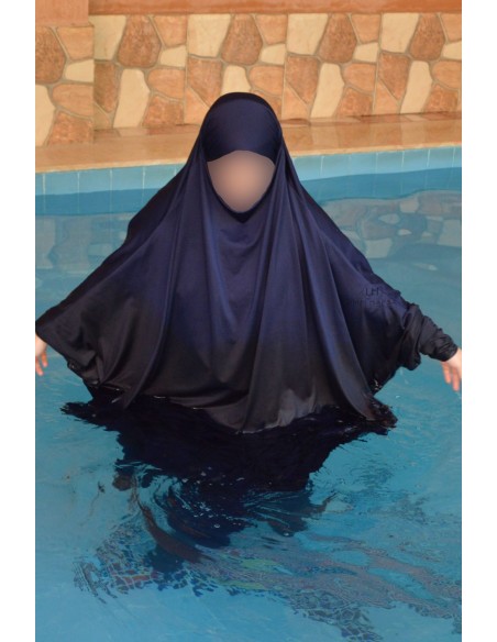 Todelt badejilbab - Blå