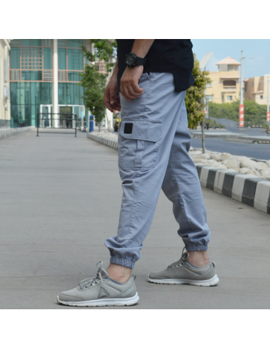 Rayane 22SC Pantaloni cargo Saroual - Grigio freddo-Cargo saroual-Maktaba-Ahloulhadith