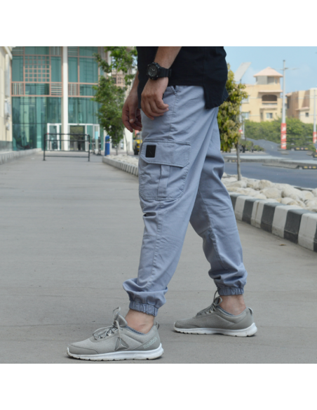 Sarouel Pantalon Cargo Rayane 22SC - Cool Grau
