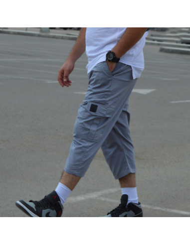 Rayane 11PT Cargo Korte Broek - Koel Grijs-Korte broek Rayane-Maktaba-Ahloulhadith